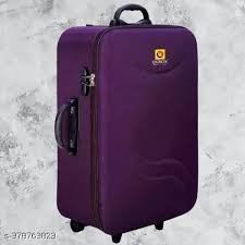 Trendy Polister Trolley Bags & Luggage Bags for Travel & Tours MEDIUM (24inch) Purpel